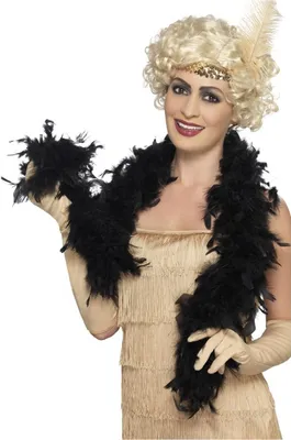 Image de Smiffys - Femme Plume - Boa de plumes - Plume SM859 (Taille unique) (Noir)