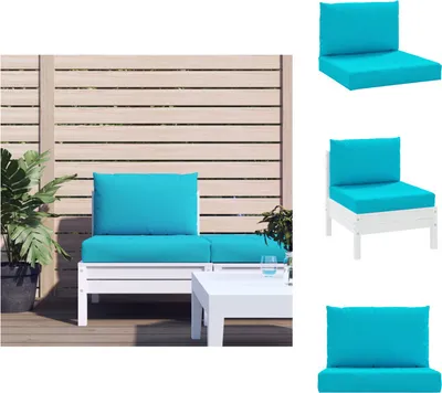 Immagine prodotto di vidaXL Cuscino Pallet 2 pz. Tessuto Oxford turchese - Cuscino di seduta