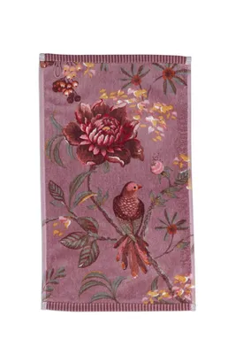 Produktbild von Pip Studio 3er Set Gästehandtuch Secret Garden Farbe Mauve Größe 30x50 cm