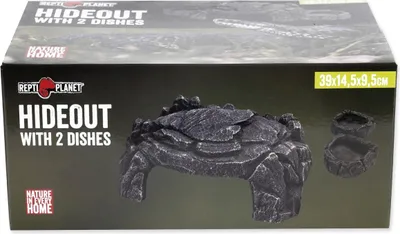 Immagine prodotto di Grotta Repti Planet con due ciotole 39x14,5x9,5cm