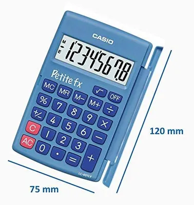 Immagine prodotto di CASIO LC-401LV-BU CASIO Petite FX Taschenrechner blau