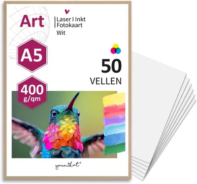 Imagen del producto de Bristolkarton A5, 400 g/m², 50 hojas, ideal para proyectos creativos