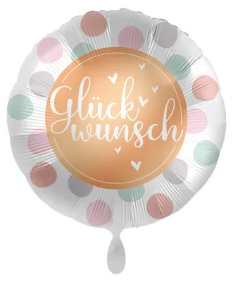 Produktbild von Glückwunsch Folienballon Soft Dots 45cm