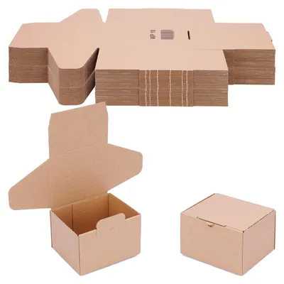 Produktbild von 50 Versandkartons - 120 x 100 x 80 mm - kleine Kartons für Versand Faltschachteln