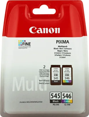 Immagine prodotto di Canon PG-545 / CL-546 Multipack - Confezione da 2 - nero, colore (ciano, magenta, giallo)