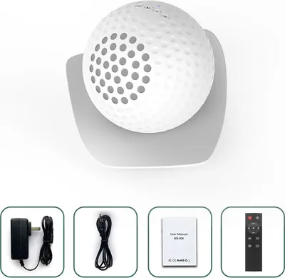 Image de (Blanc) Haut-parleur portable Bluetooth, Haut-parleur Bluetooth pour le golf, Haut-parleur Bluetooth intelligent Convient à de nombreuses occasions