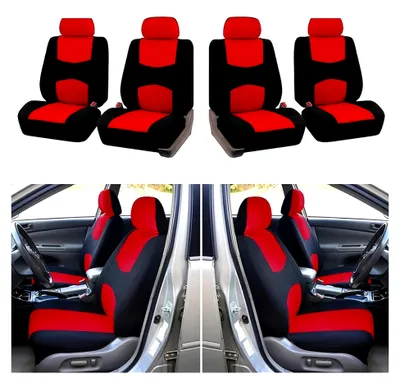 Produktbild von Mioke Sitzbezüge Auto Schonbezüge Universal,Autositzbezüge Set Auto-Zubehör Innenraum (Rot)