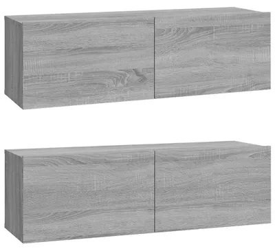 Produktbild von vidaXL TV-Wandschränke 2 Stk. Grau Sonoma 100x30x30 cm Holzwerkstoff