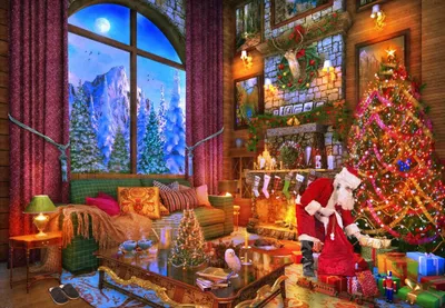 Produktbild von Bluebird Puzzle Weihnachts-Legespiel Christmas Lodge - 1000 Teile