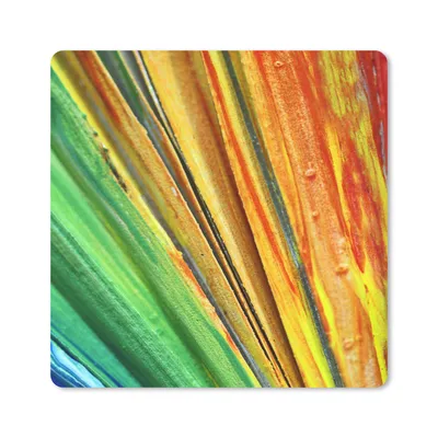 Produktbild von MuchoWow® Mauspad Mousepad Buntes Ölgemälde 20x20 cm - Mousepads - Maus Mat - Pad - Mausunterlage - Desk Mat - Bureauartikeln
