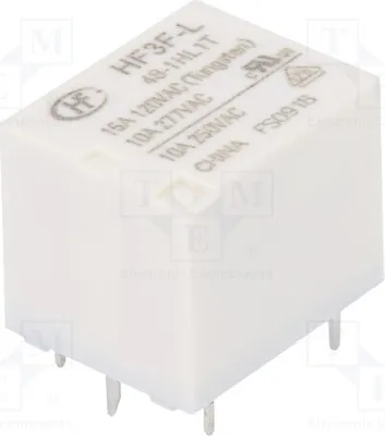 Produktbild von 1x Relais: elektromagnetisch  USpule : 48VDC  10A/277VAC HF3F-L/48-1HL1T Elektroma