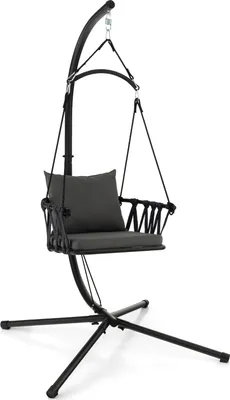 Produktbild von GOPLUS Hängesessel mit Gestell &Gurte, Hängeschaukel faltbar bis 150 kg belastbar, Hängestuhl Hängesitz Sessel Indoor Outdoor