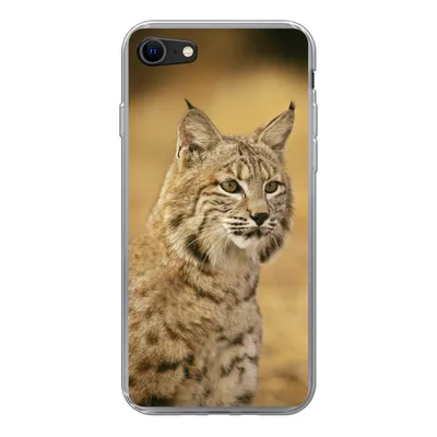 Produktbild von MuchoWow® Handyhülle Schutzhülle Hülle für iPhone SE 2022 Luchs - Braun - Gras Silikon Softcase Handy Hülle - Schutzhülle