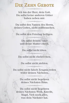 Produktbild von Die 10 Gebote - Poster - Weiß + 2 St Posterleisten Holz 61 cm schwarz