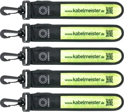 Immagine prodotto di kabelmeister LED-Leuchtband Blinkl. Reflekt. gelb 5er Set