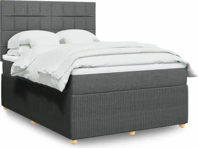 Produktbild von Maison Exclusive - Boxspringbett mit Matratze Dunkelgrau 160x200 cm Stoff
