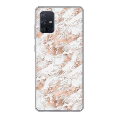 Produktbild von MuchoWow® Handyhülle Schutzhülle Hülle für Samsung Galaxy A51 Roségold - Muster - Marmor - Luxus Silikon Softcase Handy Hülle - Schutzabdeckung