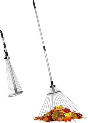 Immagine prodotto di Rastrello da giardino telescopico 19-52 cm, regolabile, 82-160 cm
