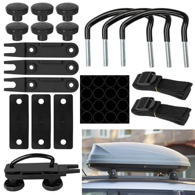Productafbeelding van Dakkoffer bevestiging - Dakbox montageset - U-beugel - 4 stuks - Universele montage kit - Dakkofferhouder