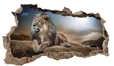 Zdjęcie produktu dla Naklejka ścienna 3D ze zwierzęciem, samoprzylepna, 60 x 100 cm, do sypialni