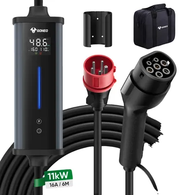 Obrázok produktu pre Prenosná nabíjačka pre elektromobily, nastaviteľný prúd, pokročilé bezpečnostné funkcie, 11 kW, 6M CEE