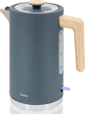 Image de Briebe KT1165GRY Bouilloire nordique 1,7L électrique à ébullition rapide, sans BPA, socle 360° Gris