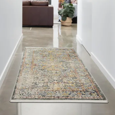 Immagine prodotto di Tappeto moderno orientale vintage color crema dimensioni - 80x150 cm