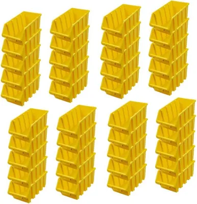 Produktbild von SuperSparSet 40x Sichtlagerbox 4 | HxBxT 15,5x20,4x34cm | Polypropylen | Gelb