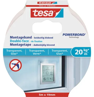 Obrázek produktu pro tesa Powerbond montážní páska na sklo, 19 mm x 5,0 m