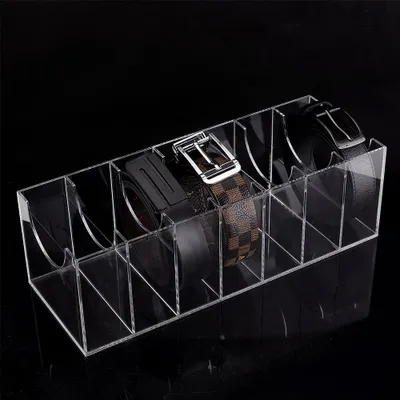 Acryl Riemenorganizer 7 Fächer, transparent, 37,5x14x12 cm