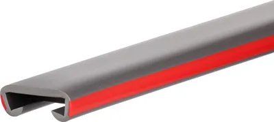 Produktbild von QUEST Handlauf PVC, Treppenhandlauf 40x8 mm, Kunststoffhandlauf, Handlaufverkleidung LUX, Rutschfest, rot, 1 m