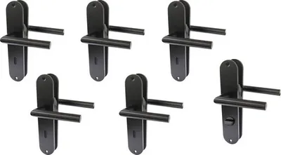 Produktbild von Renovierungsgarnitur Set Conte Edelstahl schwarz 6 Stück