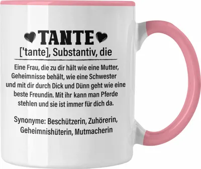 Produktbild von Trendation - Beste Tante Geschenk Tasse Lustig Spruch Beste Tante der Welt Geschenkidee von Nichte (Rosa)