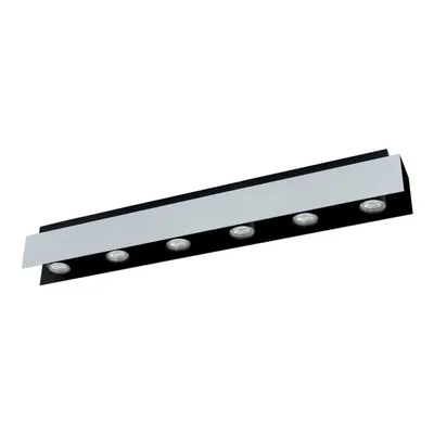 Immagine prodotto di Plafoniera LED, acciaio nero bianco, L 83 cm
