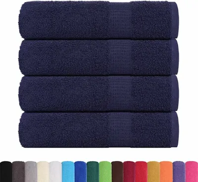 Produktbild von vidaXL Duschtücher FROGN 4 Stk. Marineblau 70x140 cm 360 g/m²