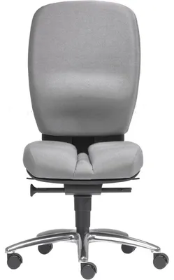 Produktbild von Büro-Drehstuhl Mister Office ohne Armlehnen Alu-Fußkreuz grau