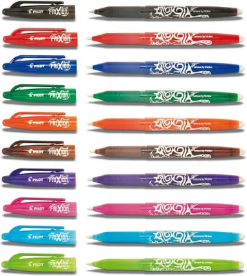Productafbeelding van Pilot Frixion BL-FR7 rollerset - Uitwisbaar - 0,7 mm punt - Verschillende kleuren - 10 pennen