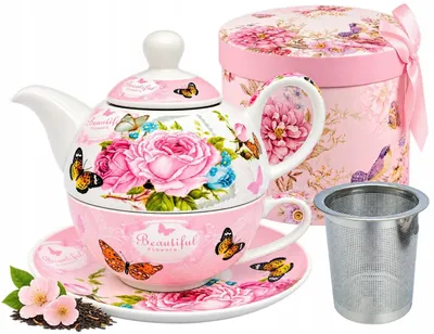 Productafbeelding van Theeservies Porseleinen Beker Theepot 400 Cadeaudoos