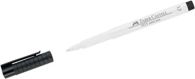 Produktbild von Tuschestift Pitt Artist Pen 1.5 weiß Packung mit 5 Stück
