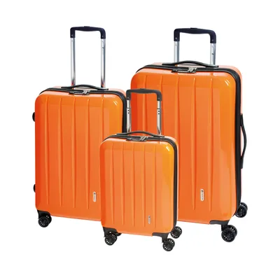 Produktbild von 3-tlg. Kofferset LONDON 2.0 mit 4 Rollen - orange