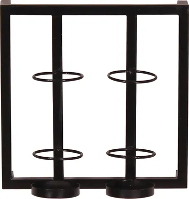 Produktbild von SIT Möbel Weinregal | für 2 Flaschen | Metall antikschwarz | B 35 x T 15 x H 35 cm | 01053-33 | Serie THIS & THAT