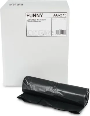 Produktbild von Müllbeutel Funny - 75 Abfallbeutel - schwarz - ca.240 L - Müllsäcke