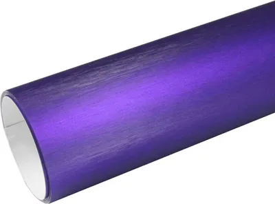 Produktbild von (9,86€/m²) Rapid Teck® Premium Autofolie Chrom Brushed Lila 152 cm Breite Laufmeterware selbstklebende Folie mit Luftkanälen Auto Folie