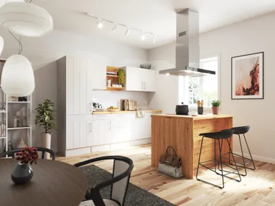 Produktbild von Küche Küchenzeile Landhaus Inselküche Induktion Anton 280 cm Respekta