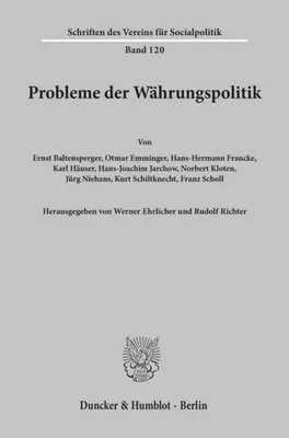 Produktbild von Probleme der Währungspolitik.