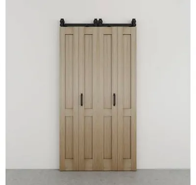 Produktbild von Pertura Falt-Schiebetür-Komplettset Milav Midbar Eiche natur 1200x2250 mm inkl. Laufschiene mit Rolle, Griff-Set