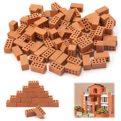 Image de 100 mini-briques en bois - Kit de construction créatif pour enfants
