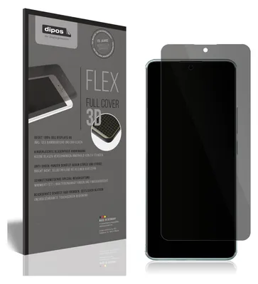 A product packaging for a screen protector and the screen protector itself on a phone.