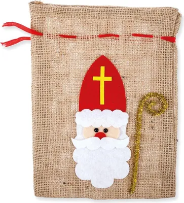 Produktbild von Nikolaussäckchen Bastelset Jutesäckchen & fertige Stanzteile