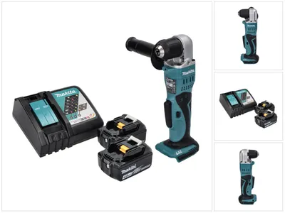 Produktbild von Makita DDA 351 RM Akku Winkelbohrmaschine 18 V 13,5 Nm + 2x Akku 4,0 Ah + Ladegerät